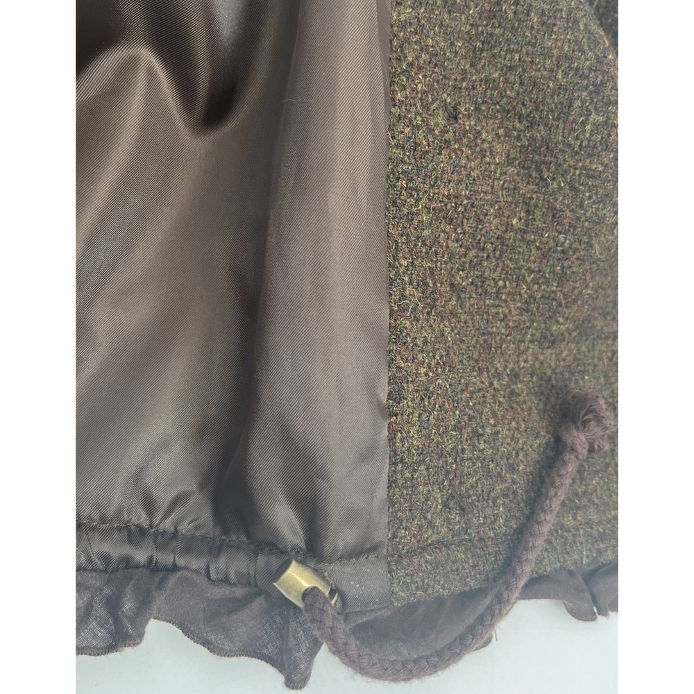 Gap Women's 100% Wool Peacoat Jacket Brown Tweed Preppy Academia XL - Picture 5 of 9